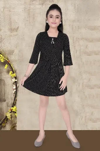 Party Black Western Dress